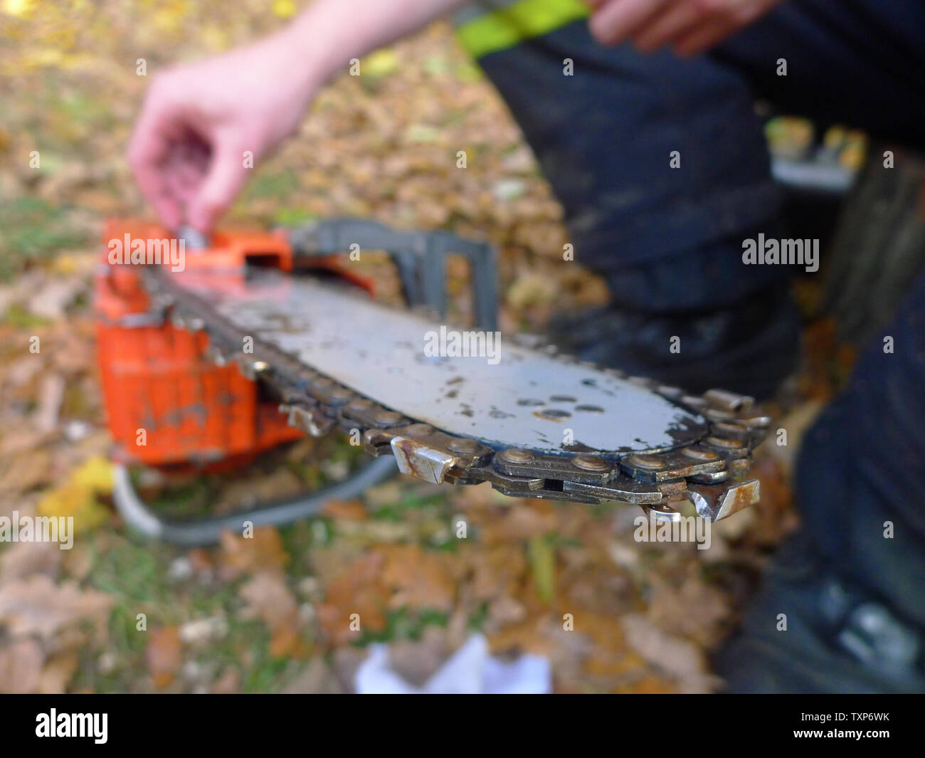 Chainsaw repair hires stock photography and images Alamy