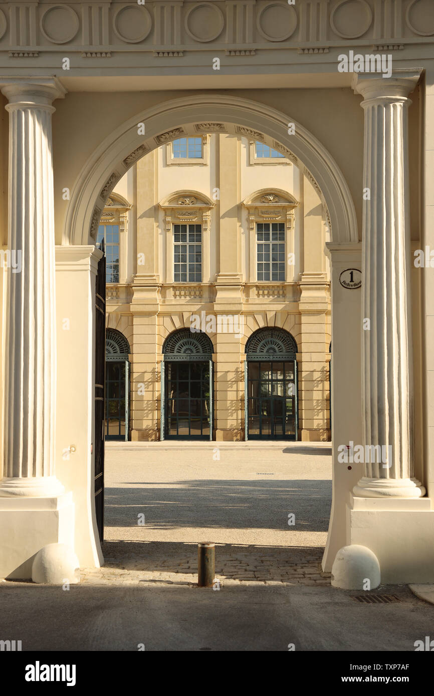Entrance gate of Palais Liechtenstein, Vienna Stock Photo