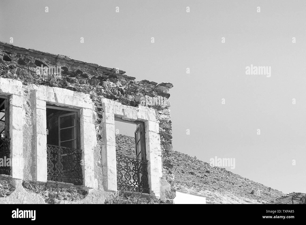 REAL DE CATORCE, SLP/MEXICO - NOV 18, 2002: Architectural detail of abandoned house. Stock Photo