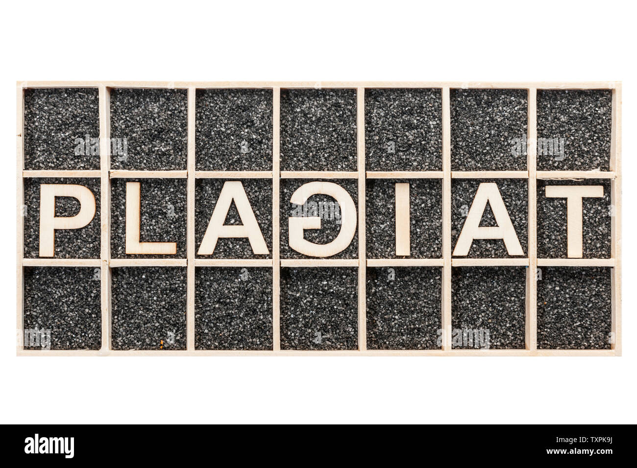 Collecting Box With Adjoining Plywood Letters With Partially