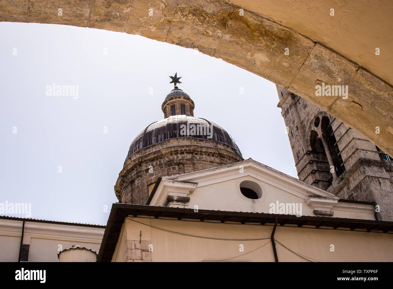 The complex, dedicated to the SS. Annunziata and constituted by the church with the annexed palace, Sulmona Stock Photo
