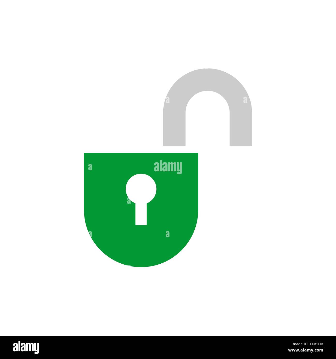 Unlock icon. Openned lock vector illustration for web design and mobile app Stock Vector