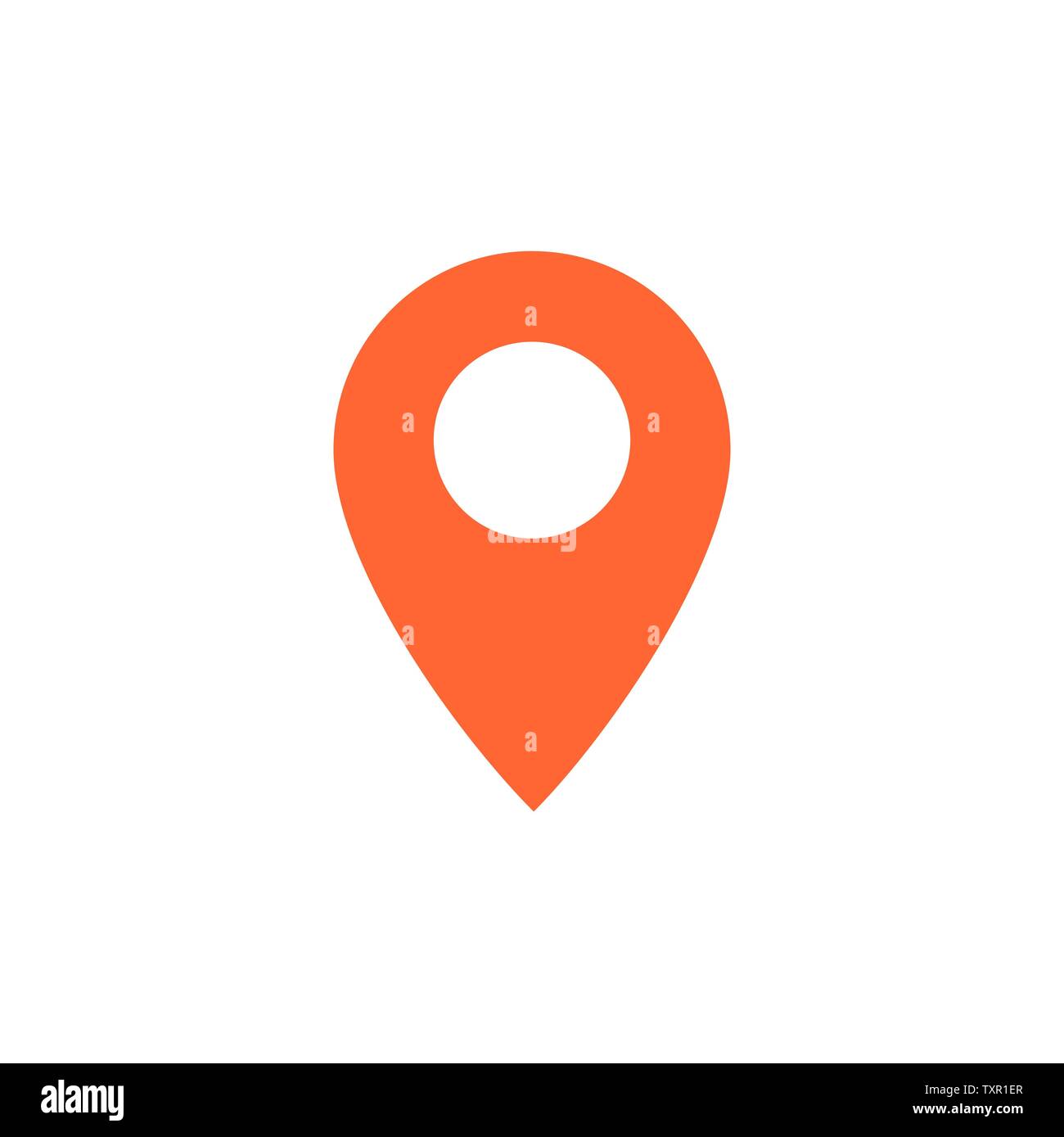 Destination vector icon. Map pointer icon. Vector illustration for web design and mobile app Stock Vector