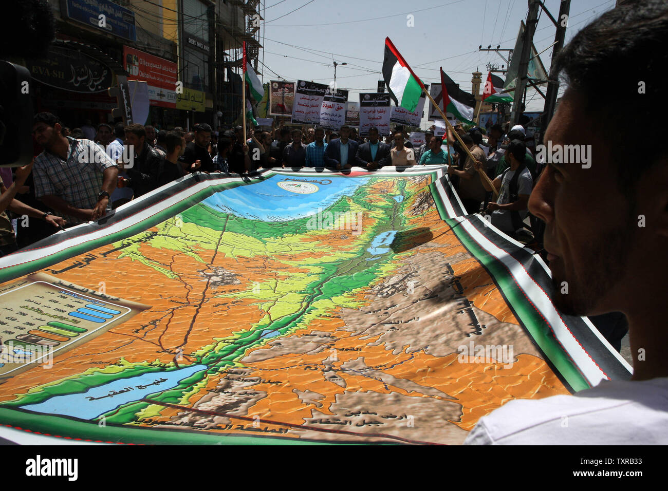 Map of palestine british mandate hi-res stock photography and images