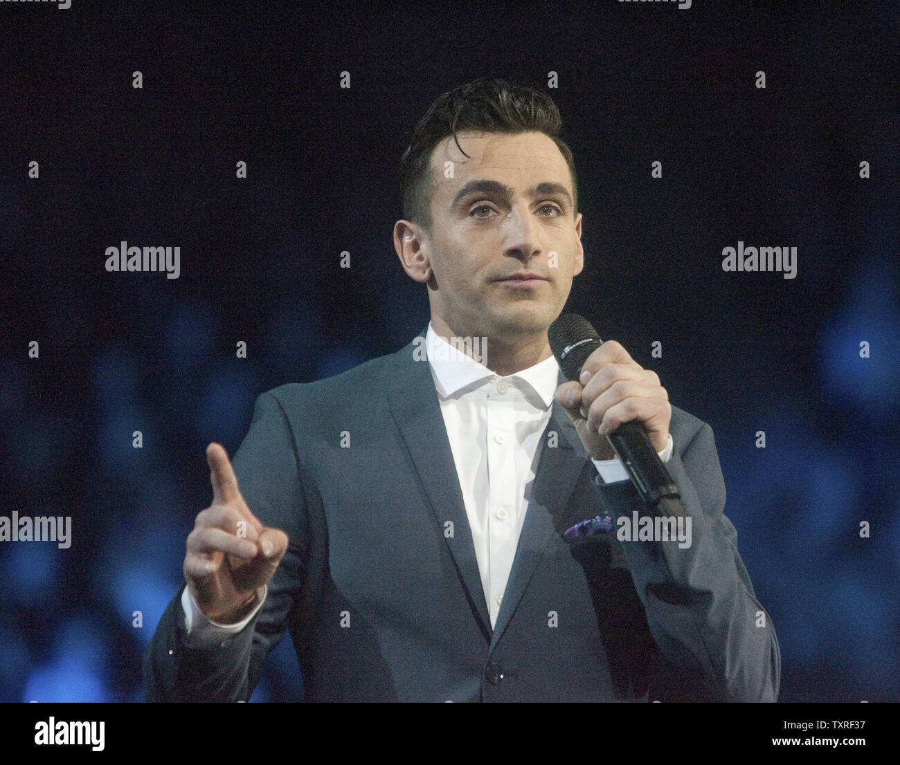 Jacob Hoggard, lead singer of Hedley hosts the Juno Awards Broadcast