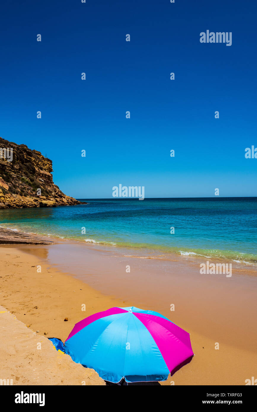 Burgau beach, Algarve, Portugal Stock Photo