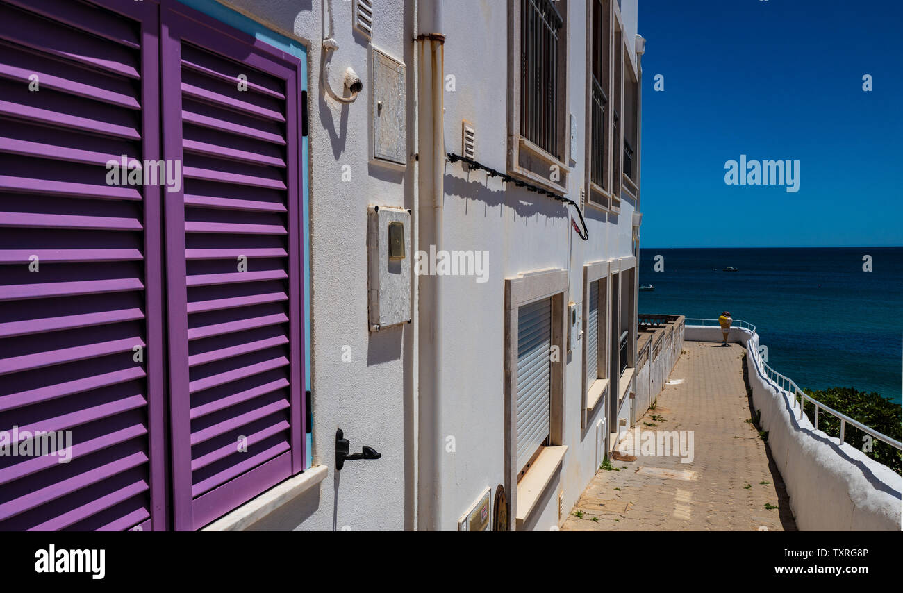 Burgau fishing village, Algarve, Portugal Stock Photo