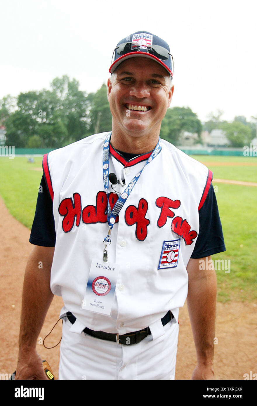 Baseball Hall of Fame member Ryne Sandberg is decked out ready to play ...
