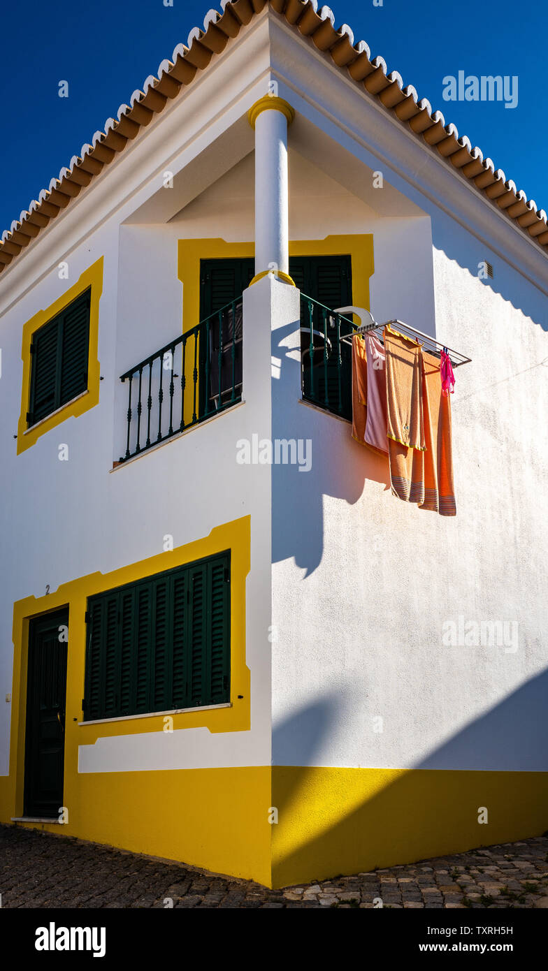 Portuguese village scene, Burgau, Portugal Stock Photo