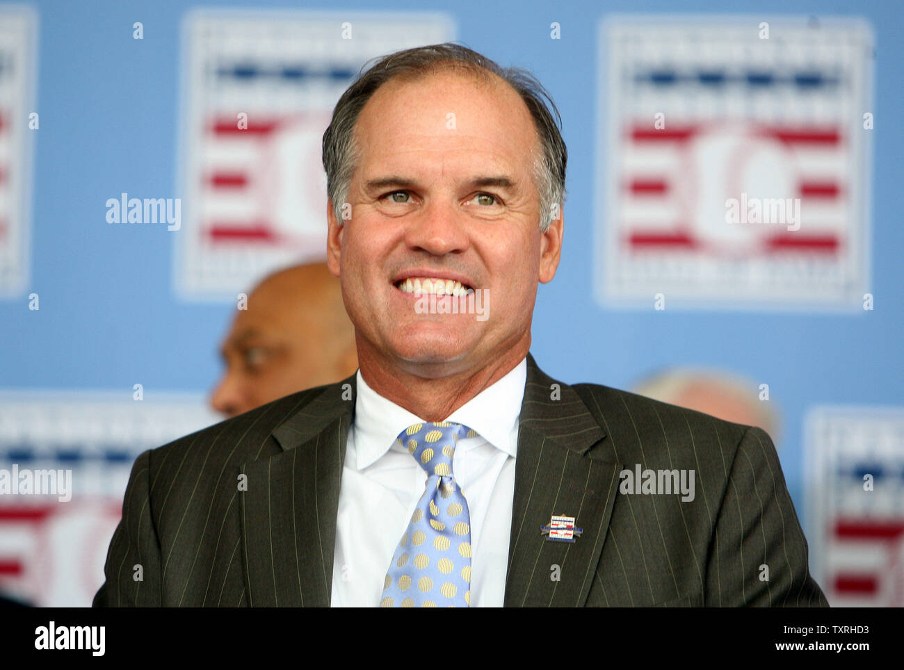 National Baseball Hall of Fame member Ryne Sandberg smiles toward the ...