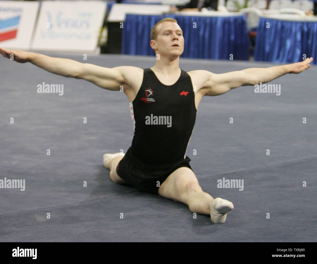 Canadian Gymnast Kyle Shewfelt Performs His Floor Exercise Routine