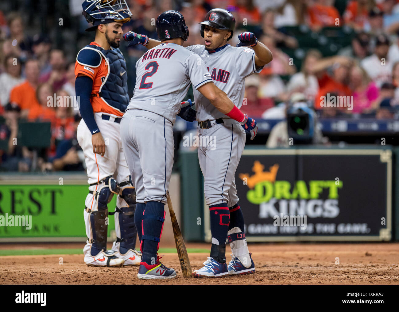 New York Yankees third baseman DJ LeMahieu (26) celebrates a win after an  MLB regular season game against the Cleveland Indians, Thursday, April 22nd  Stock Photo - Alamy