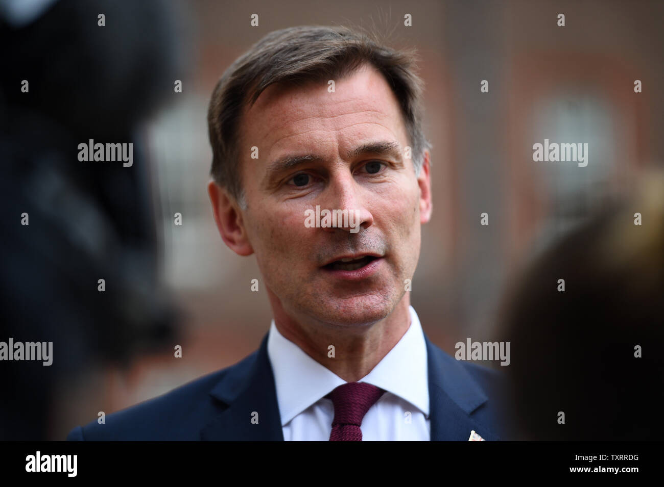 Conservative Party Leadership Candidate Jeremy Hunt Speaks To The Media 