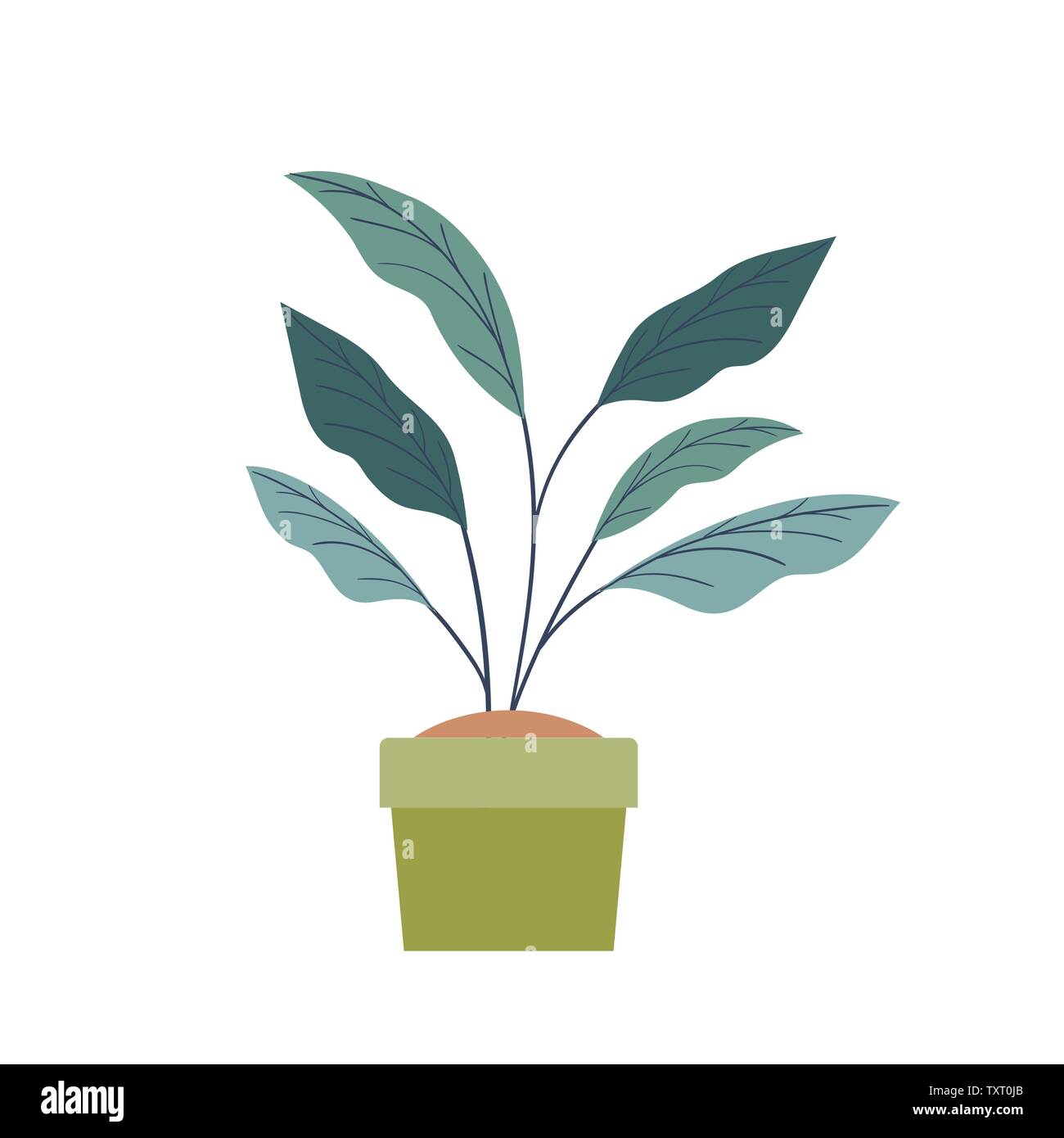 houseplant with potted isolated icon Stock Vector Image & Art - Alamy