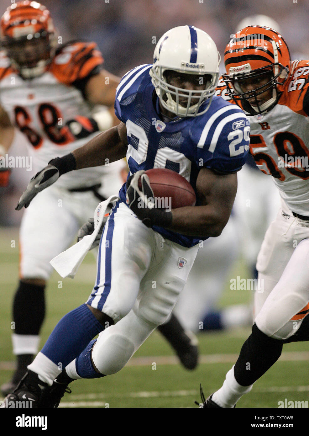 Indianapolis Colts running back Aca'Cedric Ware (38) during NFL football  preseason game action between the