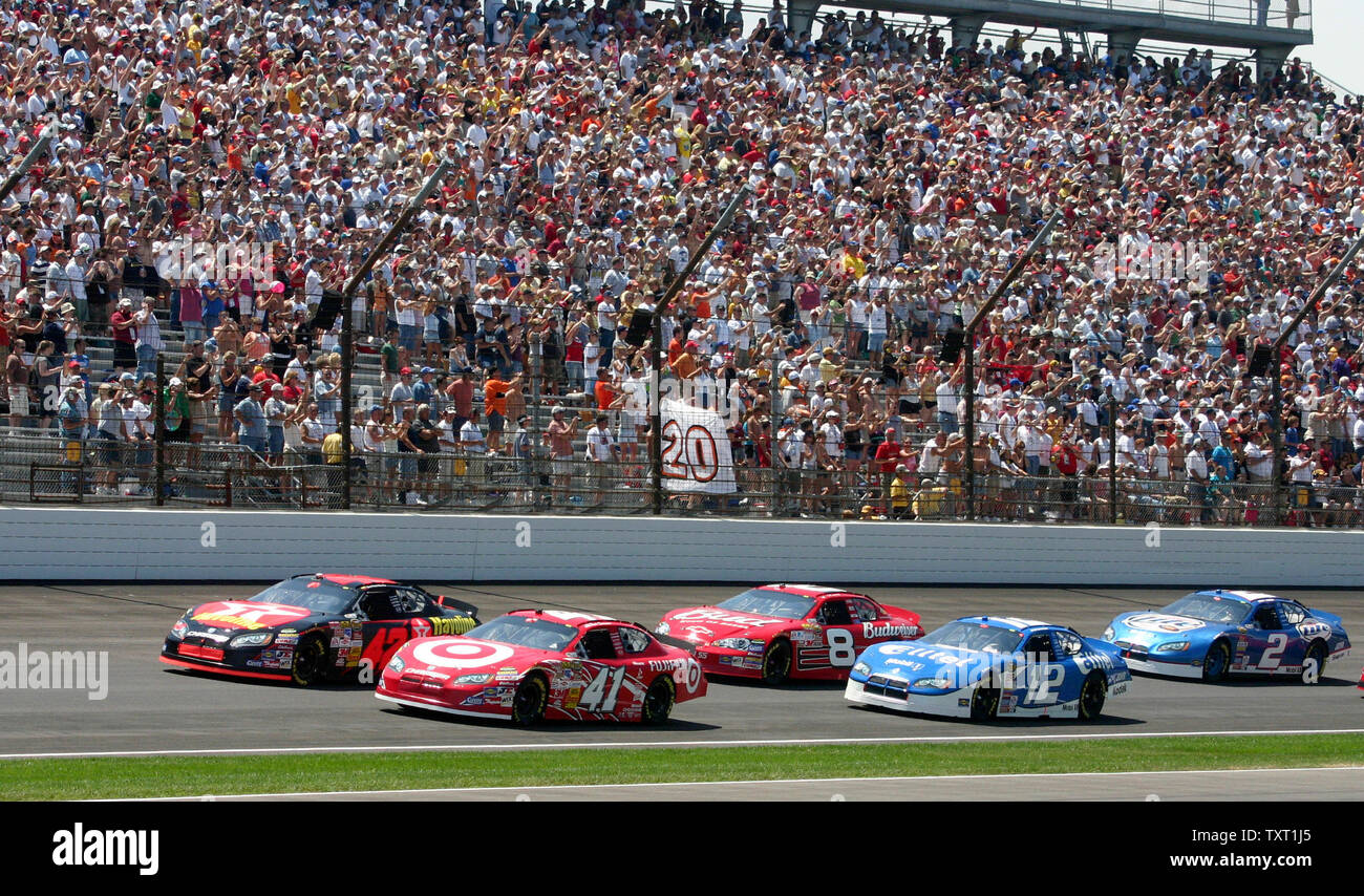 Indy Reed Reed Sorenson (41) and Juan Pablo Montoya (42) from Colombia lead the ...