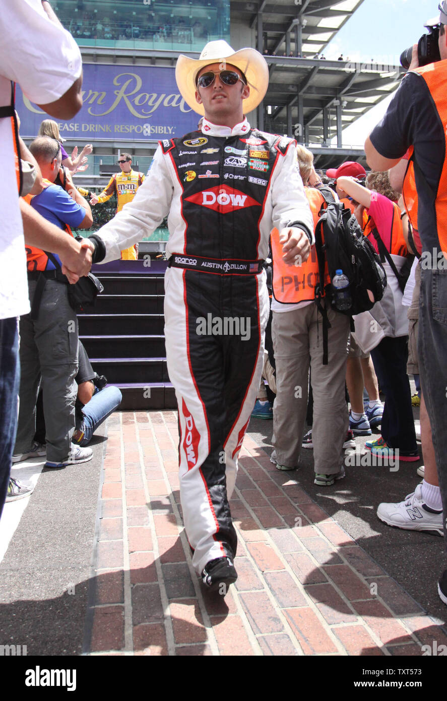 Dillon Walk In Austin Dillon takes the Brickyard Walk before the running of the ...