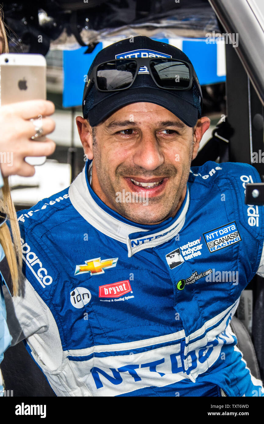 Tony Kanaan 2013 Indy 500 winner getting ready to go practice for the