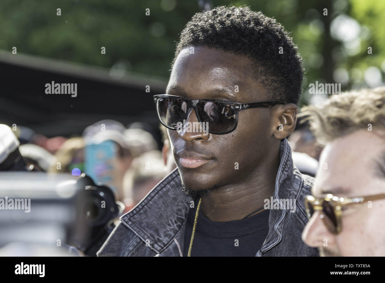 Victor Oladipo of the Indiana Pacers, appears on the Red Carpet before the 102nd running of the Indianapolis 500 at the Indianapolis Motor Speedway on May 27, 2018 in Indianapolis, Indiana. Photo by Edwin Locke/UPI Stock Photo