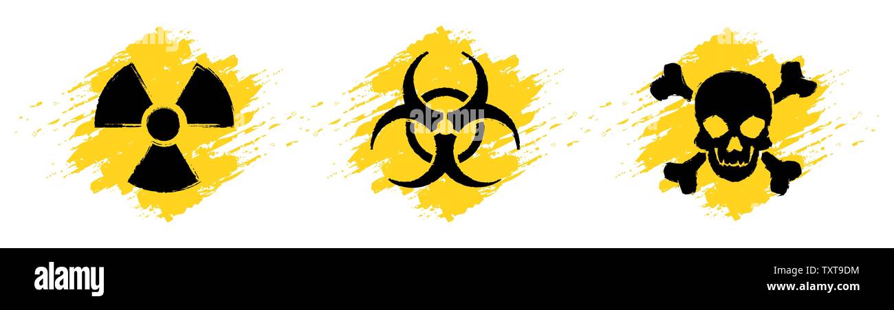 Poison Yellow Sign Danger poison skull yellow sign hi-res stock photography and images - Alamy