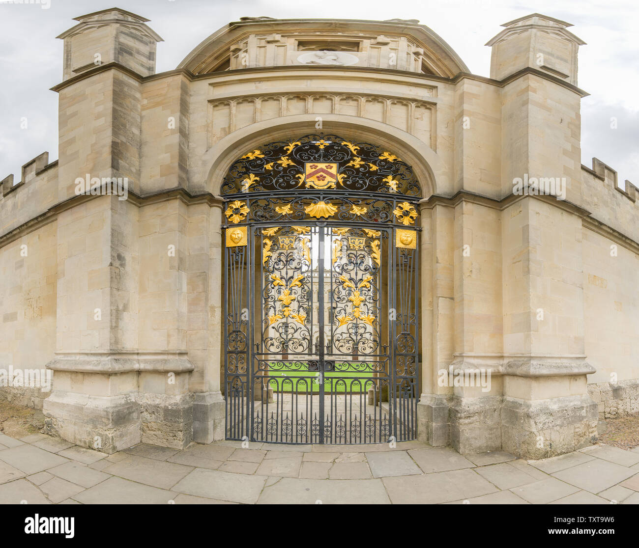 Side entrance and exterior facade of All Souls college, Oxford university, opposite the Radcliffe Camera and the Bodliean library, and next to St Mary Stock Photo