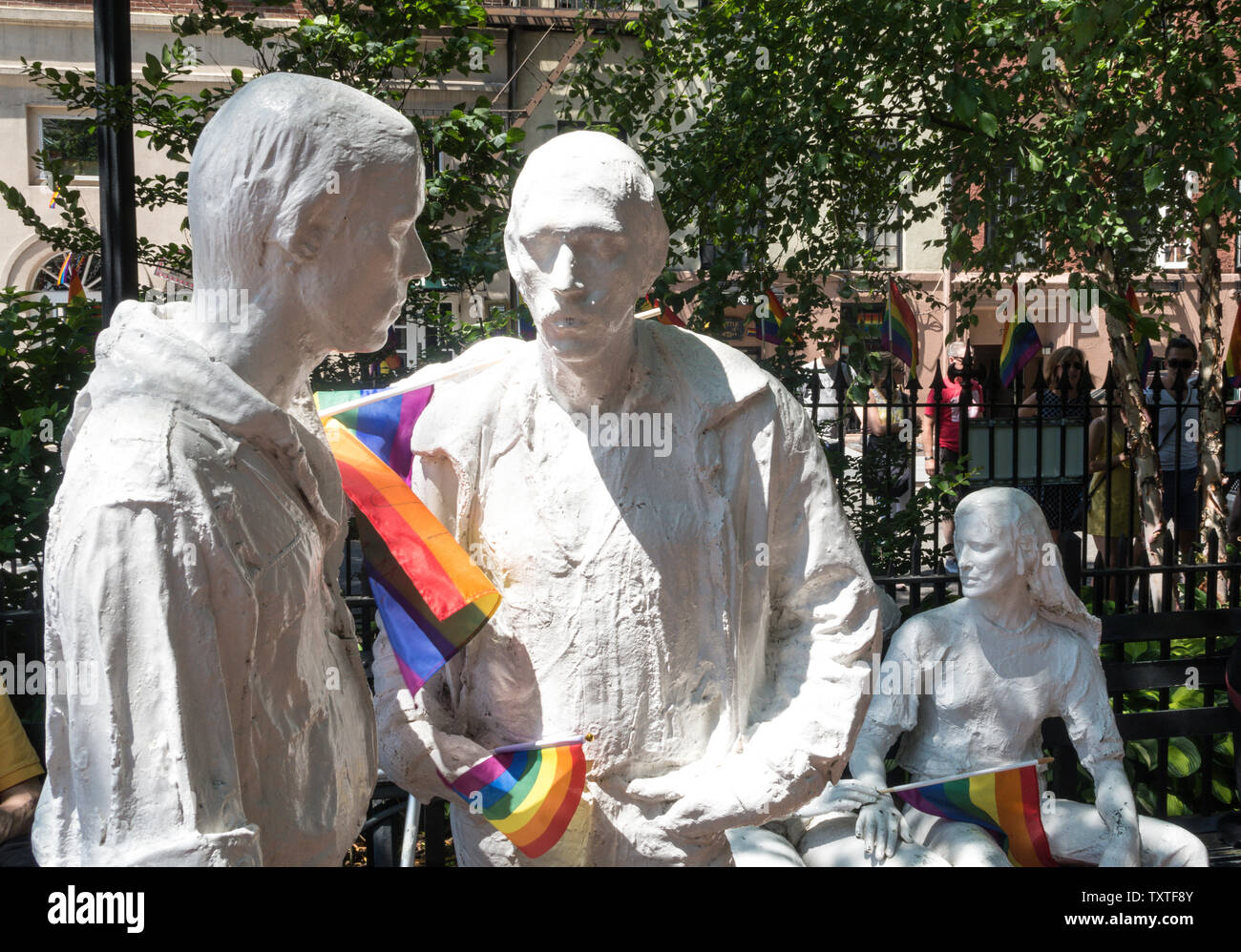 The Stonewall National Monument is located in Greenwich Village, NYC, USA Stock Photo