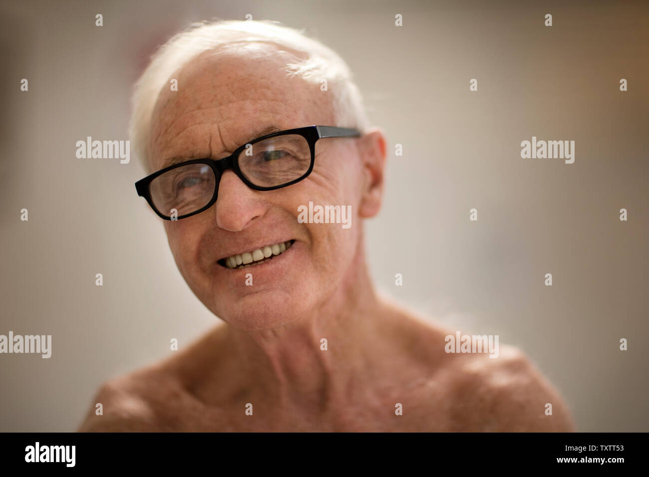 Portrait of a smiling senior man. Stock Photo