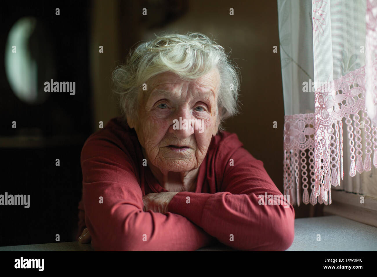Russian woman portrait older hi-res stock photography and images - Alamy