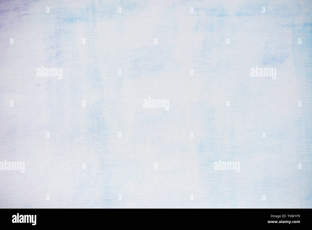 blue and white painted on artistic canvas background texture closeup