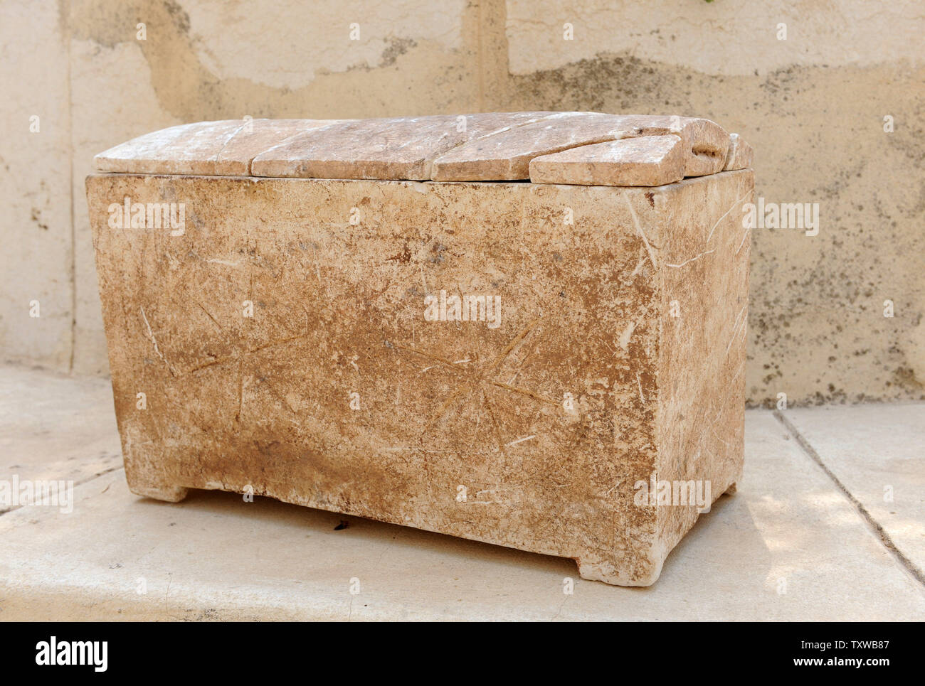 A 2,000 year old ossuary is shown by the Israel Antiquities Authority at  the Rockefeller Museum in Jerusalem, June 29, 2011. Israeli scholars said  Wednesday they have confirmed the authenticity of the
