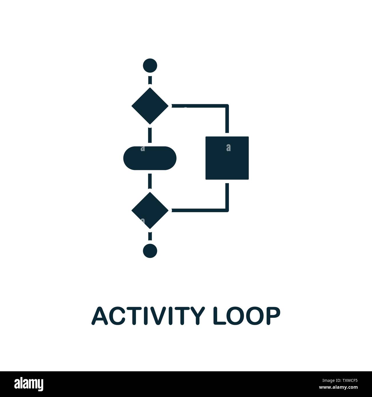 Activity Loop vector icon symbol. Creative sign from gamification icons ...