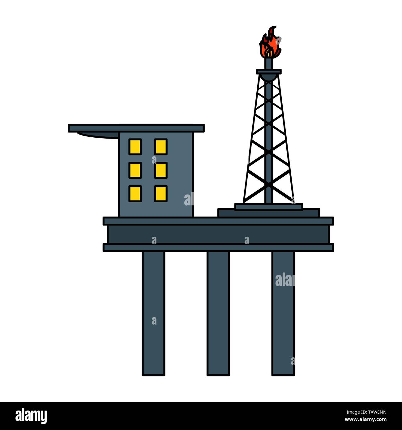 Petroleum oil refinery plant with machinery Stock Vector Image & Art