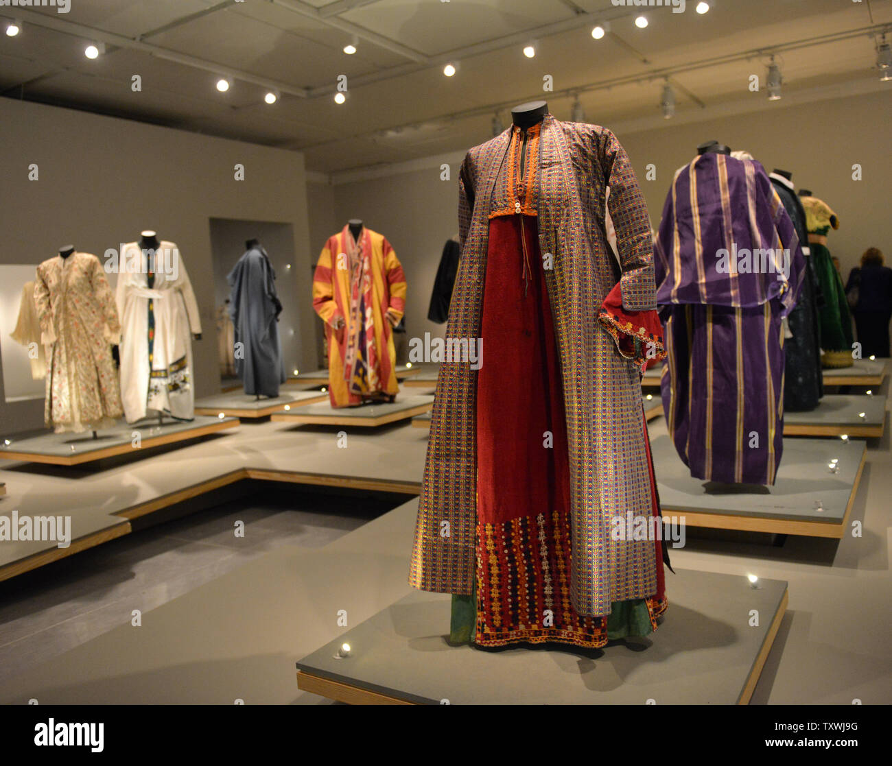 A Jewish man's robe from Kurdistan is seen in the exhibition 'DRESS ...