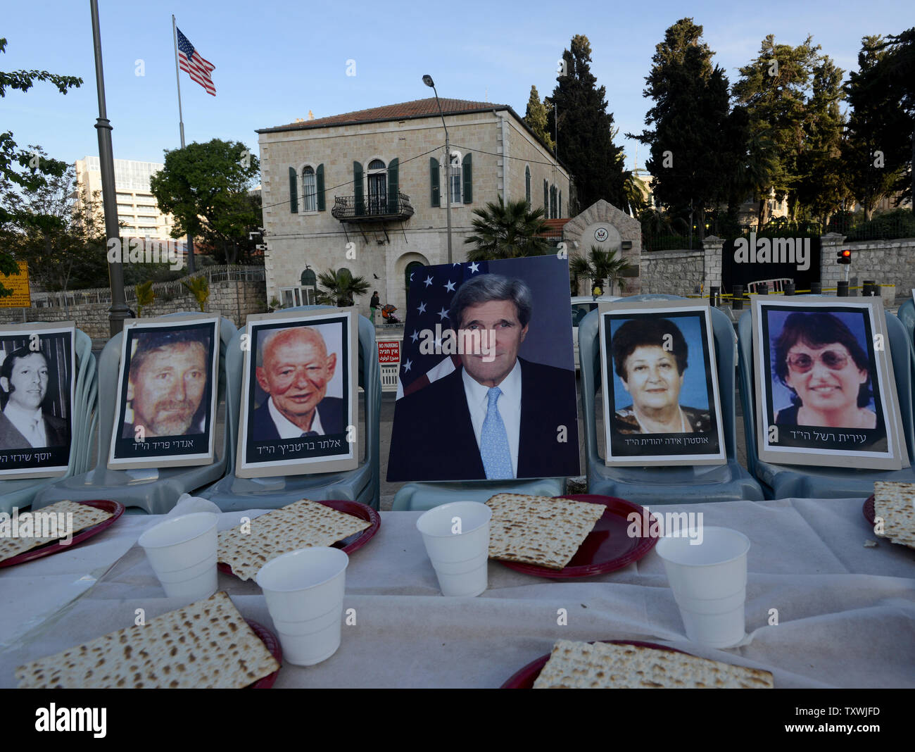 Photos Of Us Secretary Of State John Kerry And Jewish Victims Of