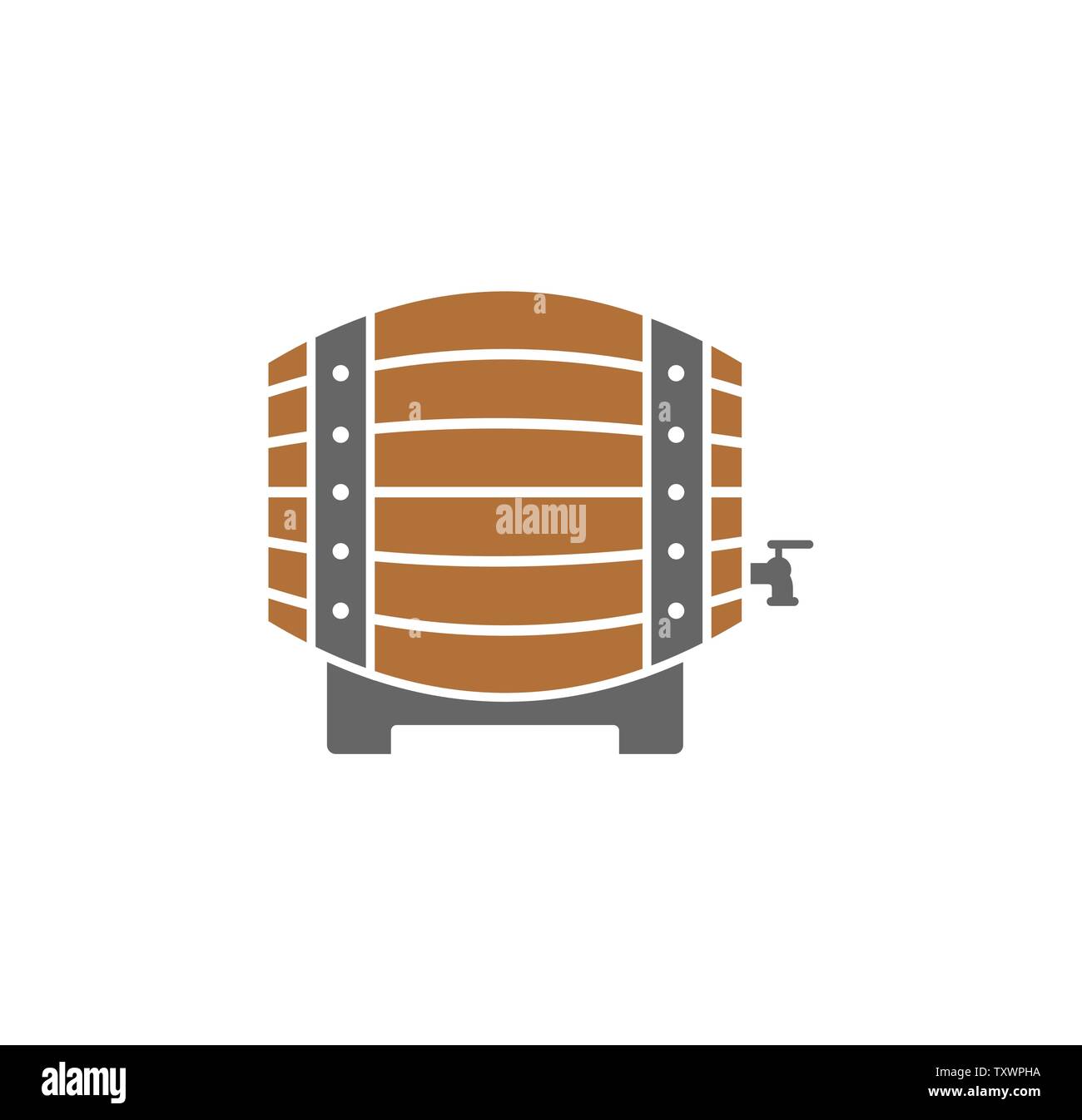 Barrel icon on background for graphic and web design. Simple ...