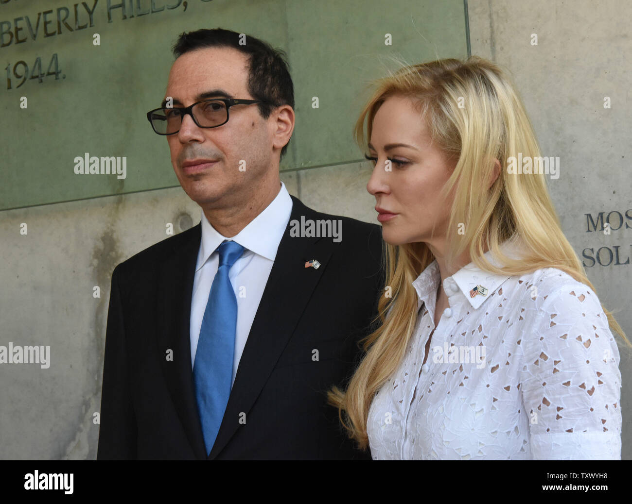 U.S. Treasury Secretary Steven Mnuchin and his wife Louise Linton visit