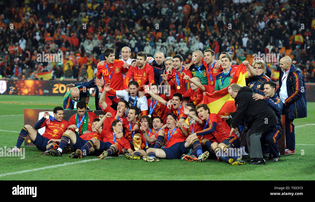 Spain Celebrate Following The FIFA World Cup Final Match At Soccer City Spain Celebrate Following The FIFA World Cup Final Match At Soccer City