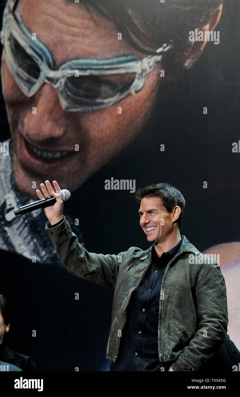 Actor Tom Cruise attends the Japan premiere for the film 'Mission:Impossible - Ghost Protocol' in Tokyo, Japan, on December 1, 2011. Tom stayed in Japan for 24 hours.     UPI/Keizo Mori Stock Photo