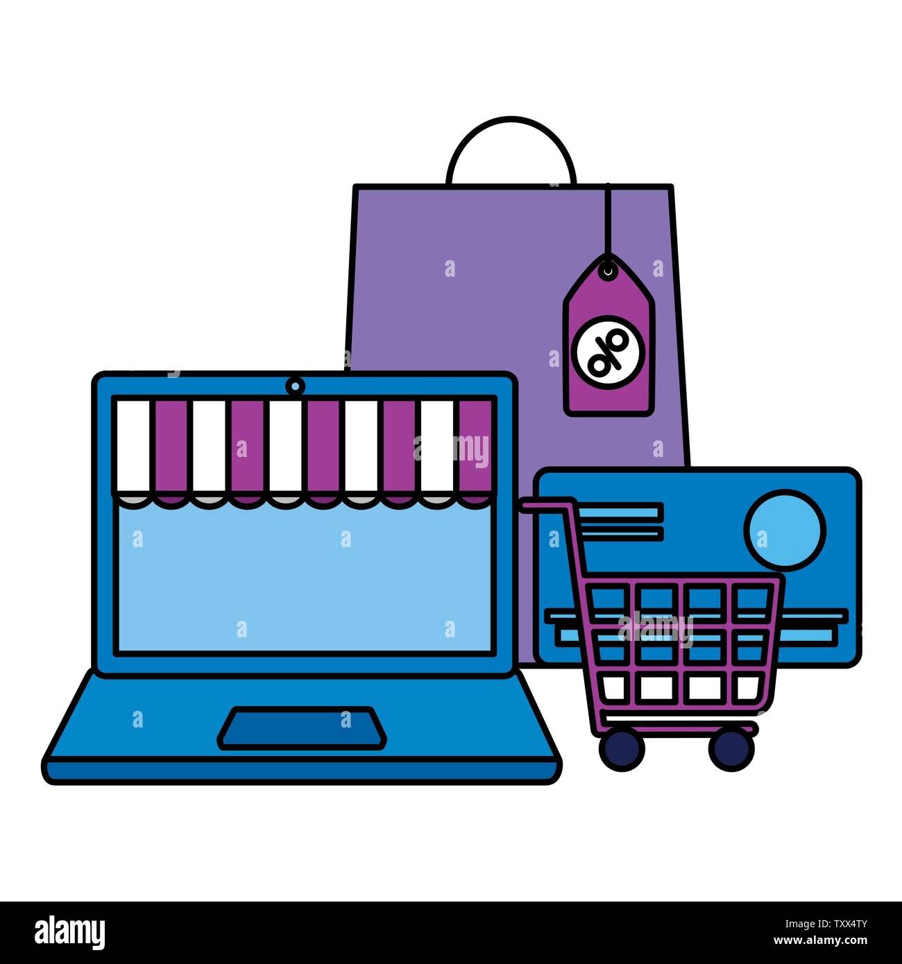 online shopping ecommerce concept Stock Vector Image & Art - Alamy