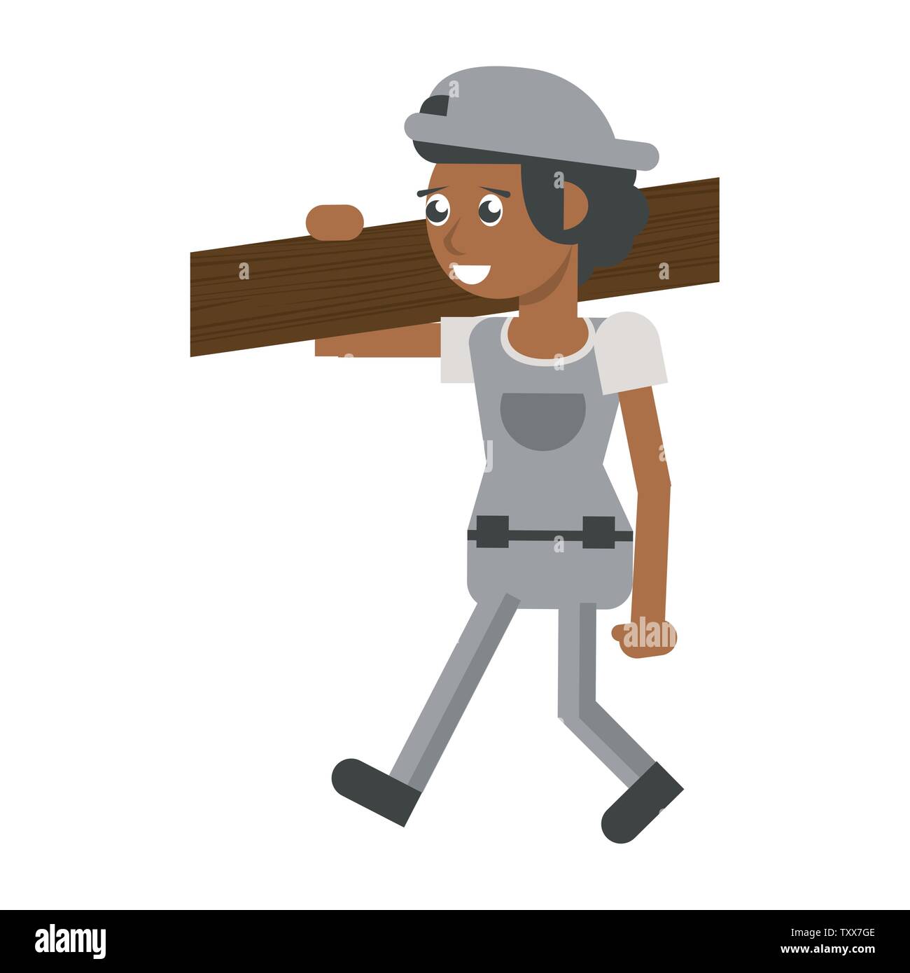 Construction worker smiling cartoon isolated Stock Vector Image & Art ...
