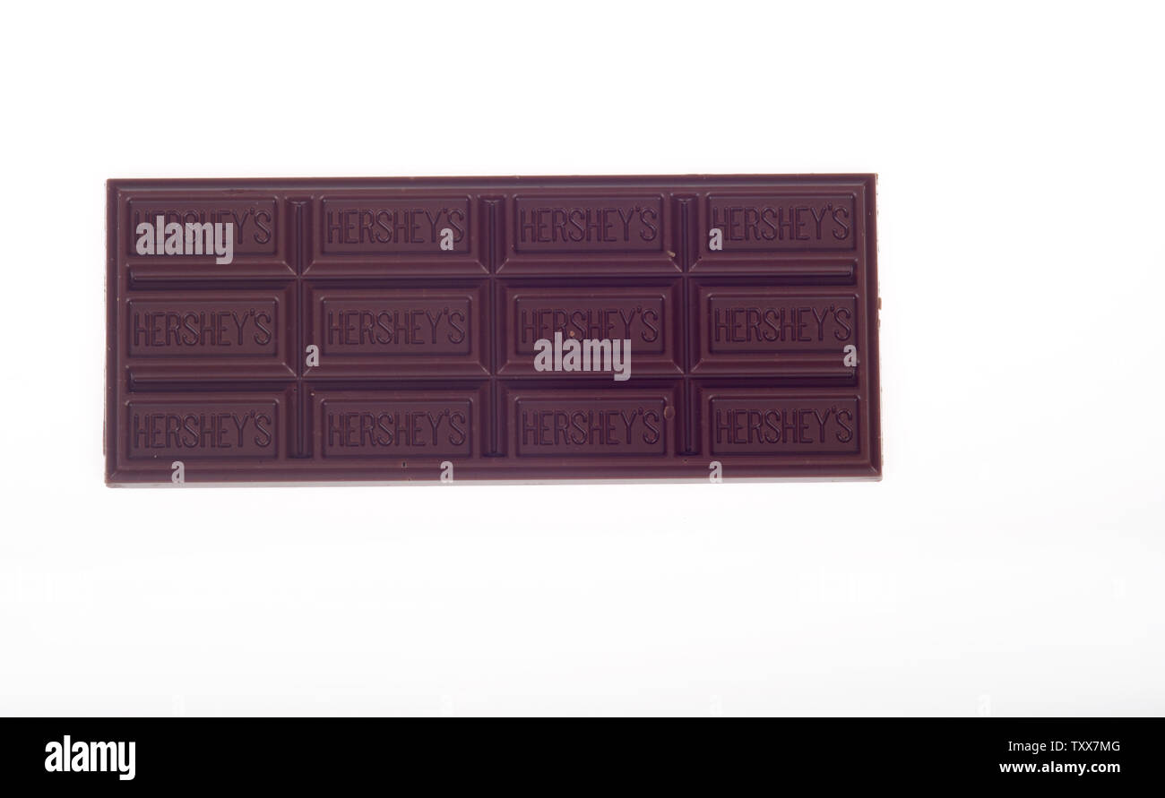 Hershey’s milk chocolate candy bar Stock Photo