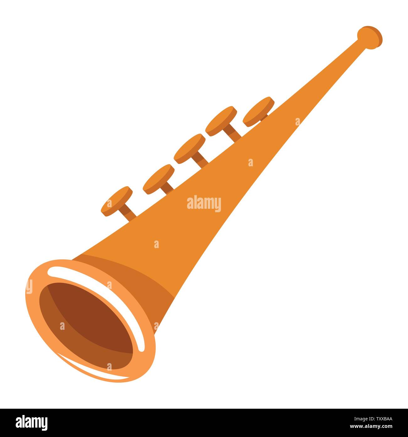 wind instrument trumpet icon cartoon Stock Vector Image & Art - Alamy