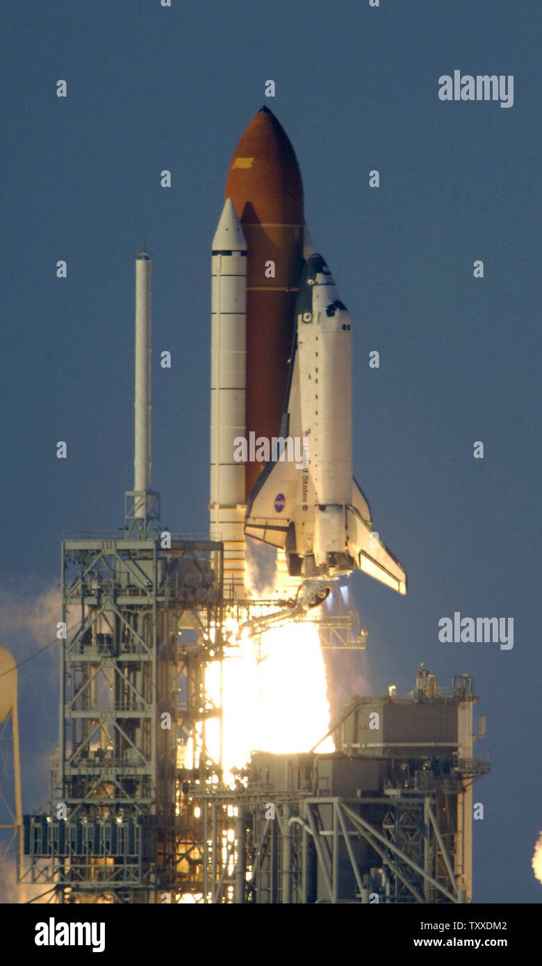 The Space Shuttle Atlantis successfully launches a crew of seven from ...