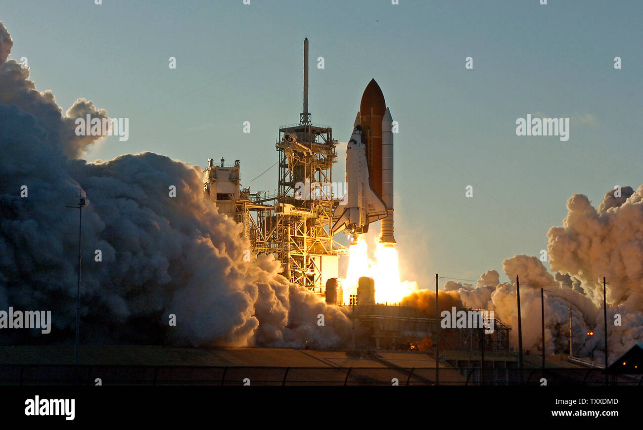 The Space Shuttle Atlantis successfully launches a crew of seven from ...