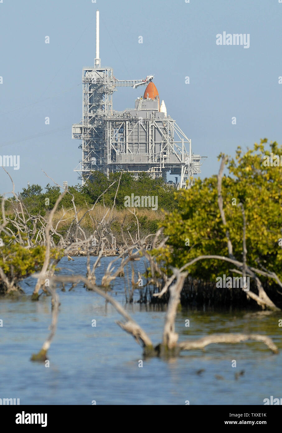 NASA's Space Shuttle Atlantis sits on launch pad 39A at the Kennedy ...