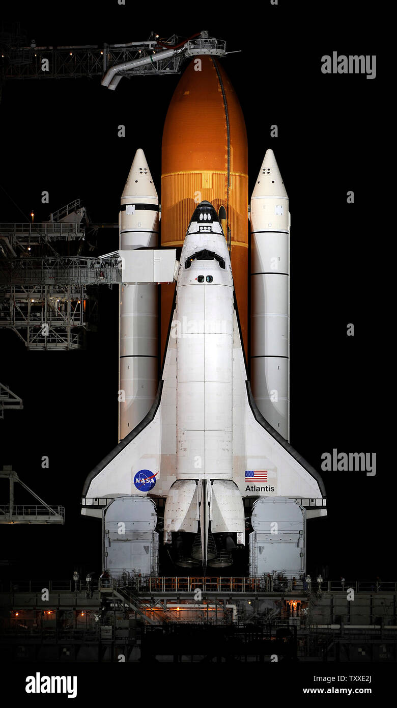 NASA's Space Shuttle Atlantis sits on Launch Pad 39A at the Kennedy ...