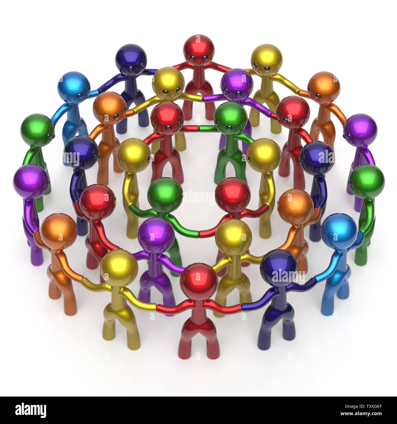 The Chain Of Friendship Cartoon High Resolution Stock Photography And 