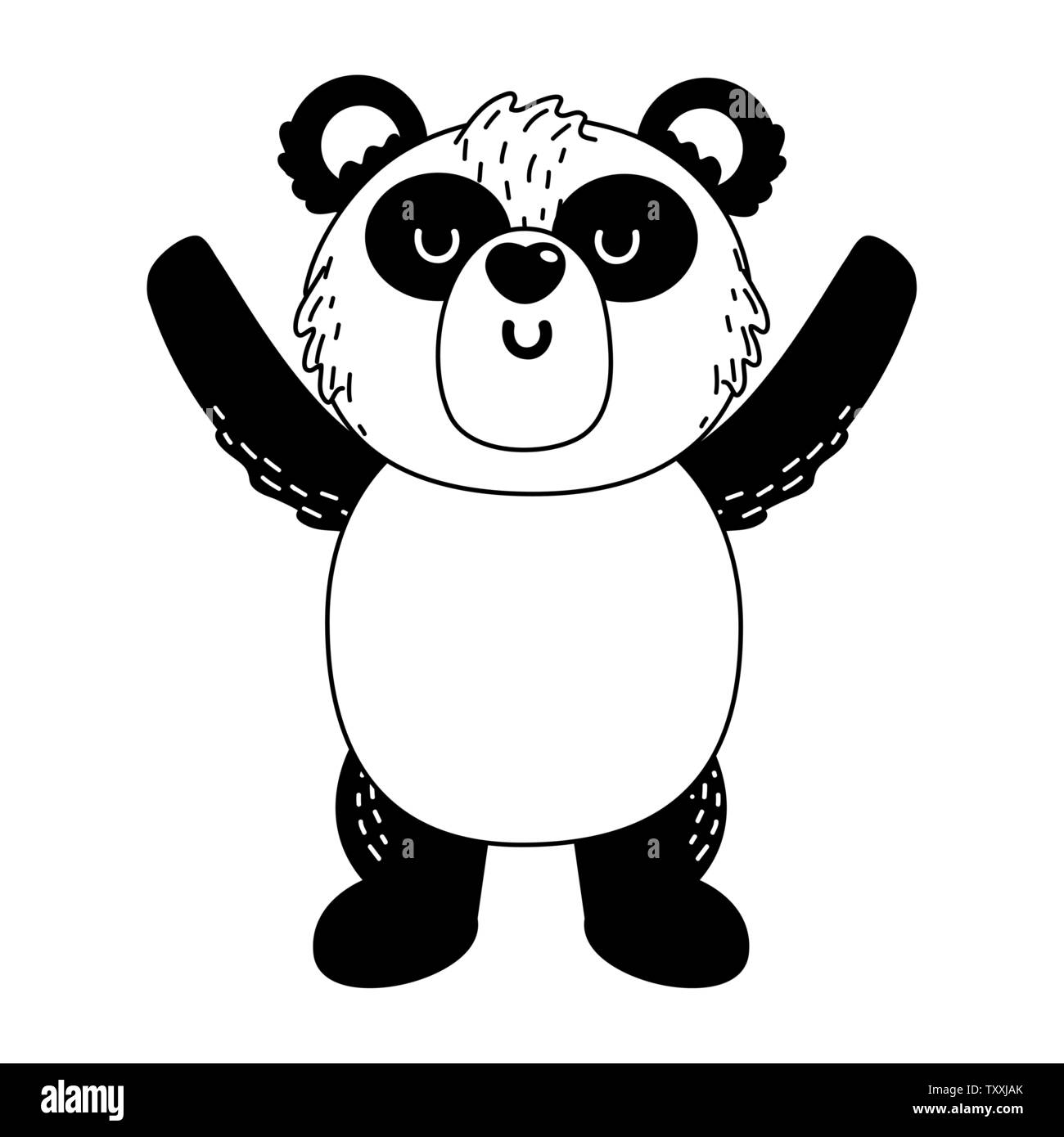 Panda cartoon design, Animal cute zoo life nature and fauna theme ...