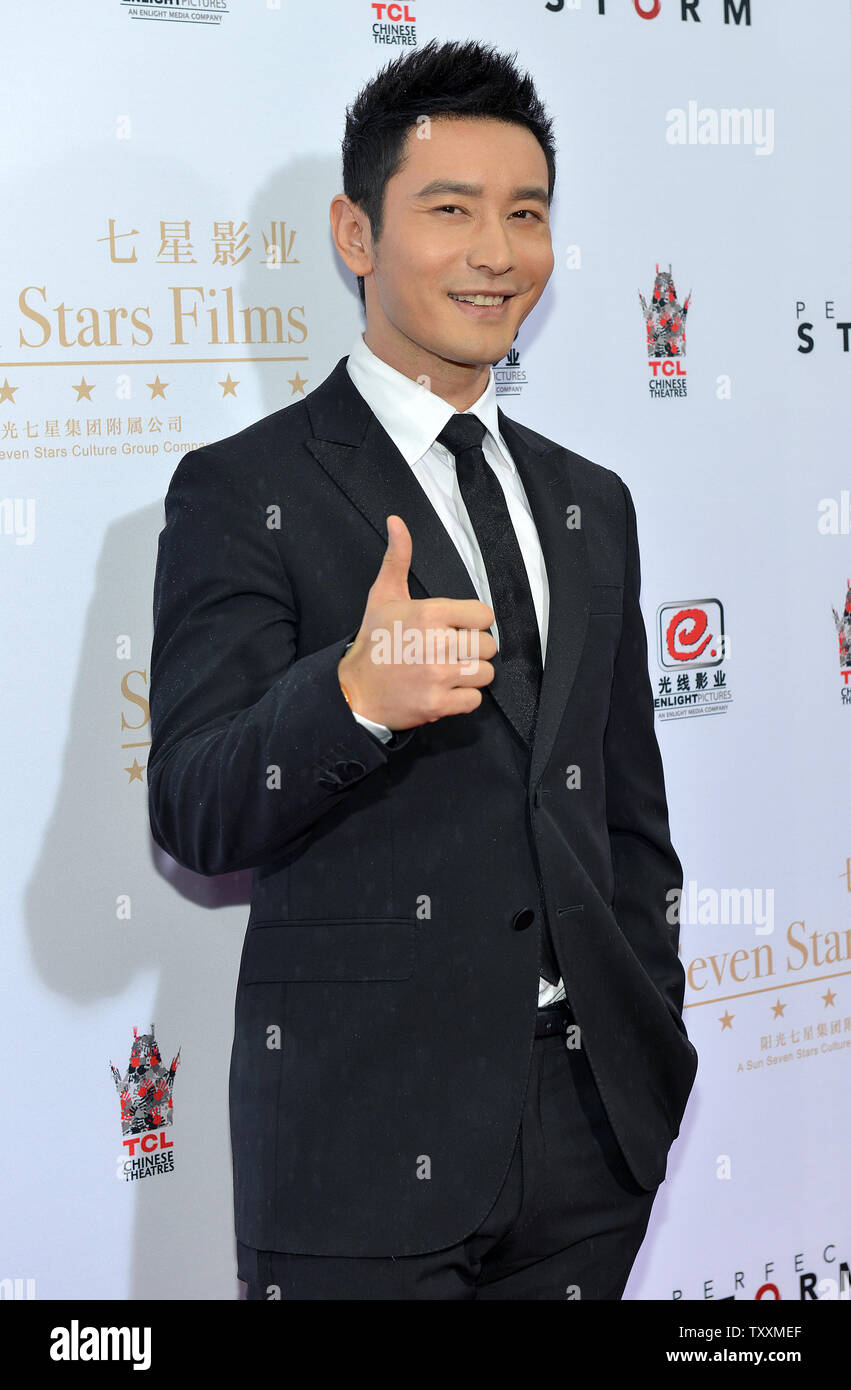 Actor Huang Xiaoming attends the Handprint Ceremony commemorating the 88th birthday of the TCL Chinese Theatre IMAX in the Hollywood section of Los Angeles on June 3, 2015. In China, the number '8' is considered very lucky and is widely celebrated. Photo by Christine Chew/UPI Stock Photo