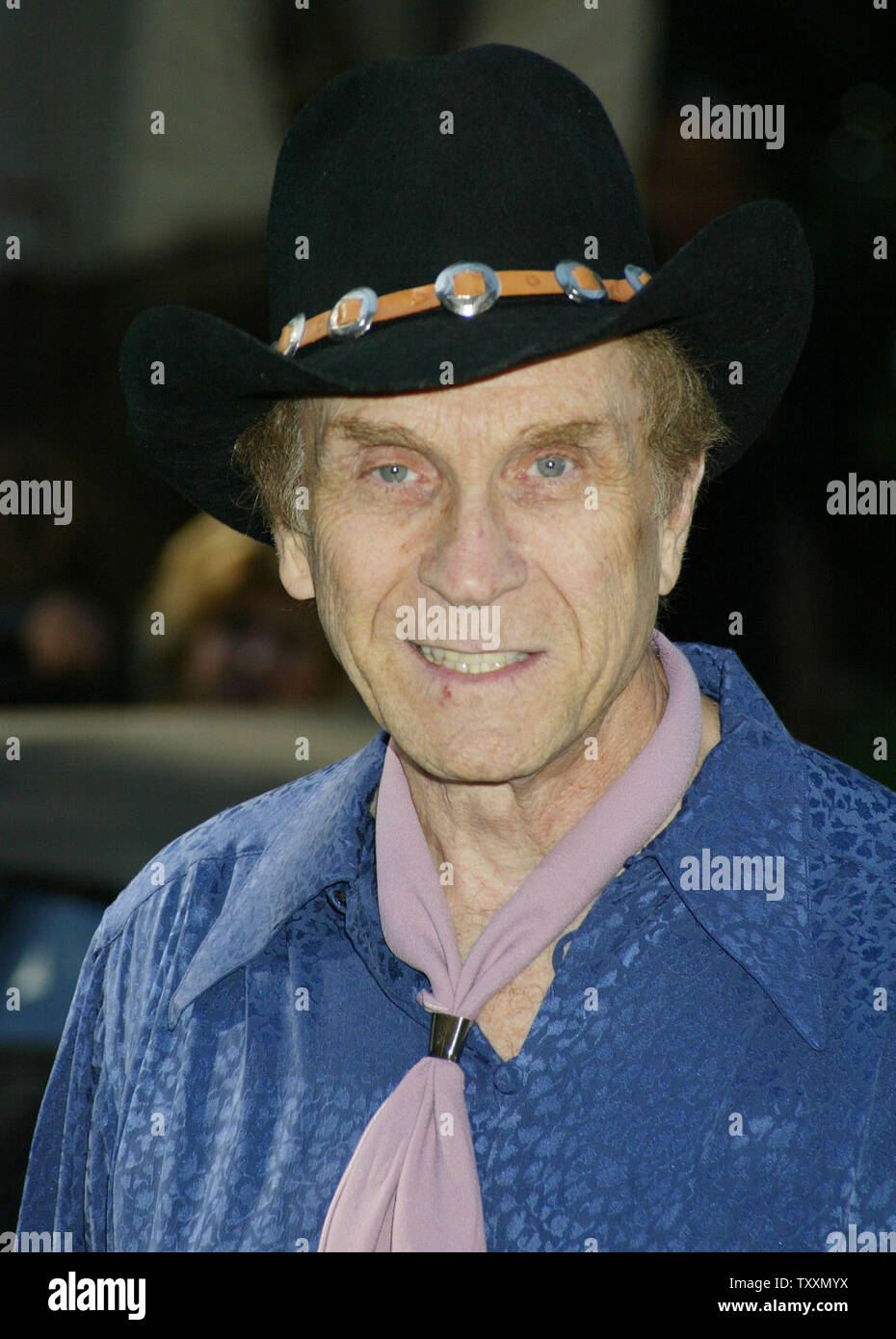 Actor Peter Mark Richman poses at the 22nd Annual Golden Boot Awards in Los Angeles on August 7, 2004. The Golden Boot Awards were established in 1982 to recognize performers, stunt people, producers and directors who have furthered the tradition of the Western on film and television. (UPI Photo/Francis Specker) Stock Photo